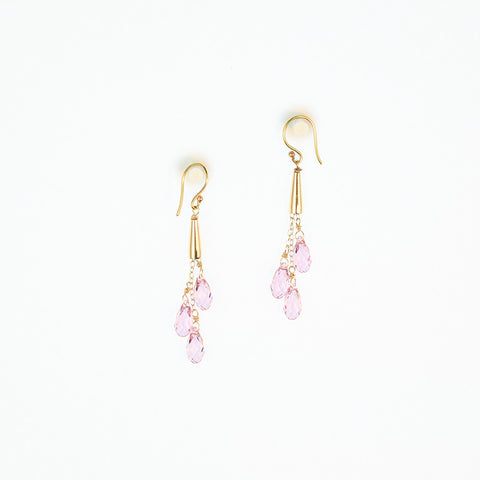 Swarovski crystal GF Earrings Pink