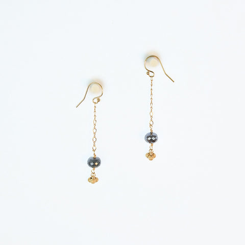 Moss Aquamarine Gold-filled Earrings B