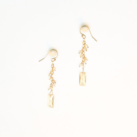 Swarovski crystal Earrings Golden