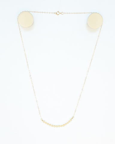 Gold-filled Pearl bar necklace