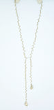 Pearl Lariat Sterling Silver Necklace