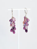 Swarovski crystal Sterling Silver Earrings Grape