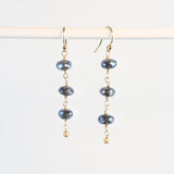 Moss Aquamarine Gold-filled Earrings A