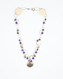 Amethyst & Sterling Silver Paisley Necklace