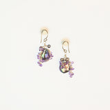 Amethyst & Drop Pearl Earrings