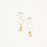 Silver & Vermeil Knot Pearl Earrings