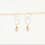 Silver & Vermeil Knot Pearl Earrings