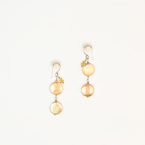 Pearl & Citrine Earrings
