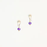 Amethyst Sterling Silver Earrings A