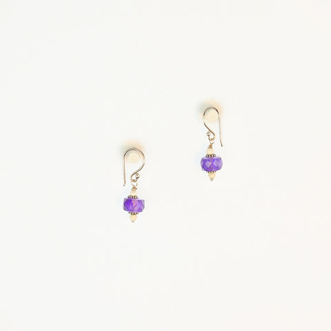 Amethyst Sterling Silver Earrings A