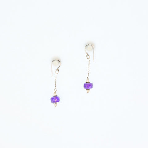 Amethyst Sterling Silver Earrings B