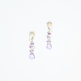 Amethyst Chain Earrings