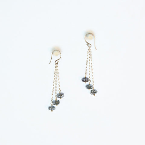 Moss Aquamarine Sterling Silver Earrings