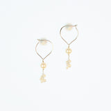 Loop Pearl Earrings with tiny pearls