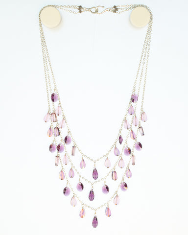 Triple strand Swarovski crystal Necklace