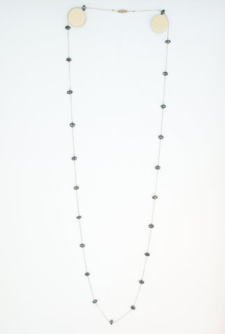 Moss Aquamarine Sterling Silver Necklace