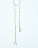 Pearl Lariat Sterling Silver Necklace