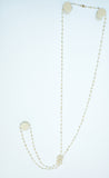 Long Hand knotted Pearl & Swarovski crystal Necklace