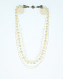 Moonstone & Pearl four strand necklace
