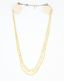 Yellow Aquamarine & Grey Keshi Pearl Necklace