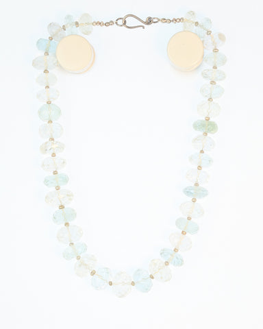 Clear & Blue Quartz Necklace