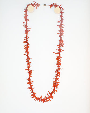 Natural Branch Coral Necklace Red