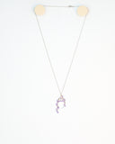 Amethyst Cascade with White Quartz Drop Necklace