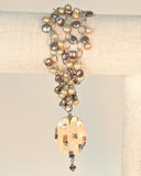 Mother-of-Pearl bead & Pearl Triple SS Bracelet
