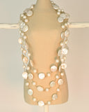 Triple Strand Coin Pearl & Round Pearl Gold-filled Necklace