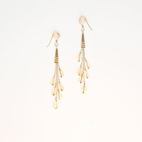 Swarovski crystal long GF Earrings