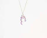 Amethyst Cascade with White Quartz Drop Necklace