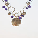 Amethyst & Sterling Silver Paisley Necklace