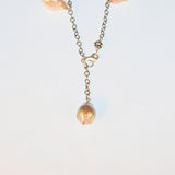 Teardrop Pearl Sterling Silver Necklace