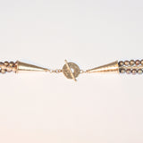 Mother-of-Pearl and Blue & White Pearl Necklace