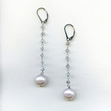 Labradorite & Pearl Earrings
