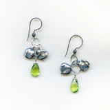 Peridot & Keshi Pearl earrings