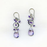 Amethyst Chain Earrings