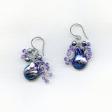Amethyst & Drop Pearl Earrings