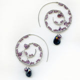 Garnet Swirl earrings