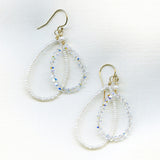 Pearl & Crystal Loop Earrings