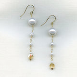 Gold-filled Swarovski Pearls & crystals Earrings