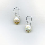 Teardrop Pearl Sterling Silver Earrings C