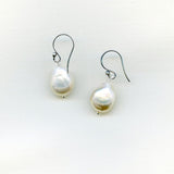 Teardrop Pearl Sterling Silver Earrings D