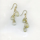 Rutilated Gold Quartz Earrings GF 2