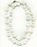 Hand Knotted Long Coin Pearl Necklace