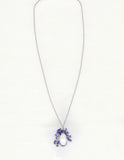 Amethyst Cascade with White Quartz Drop Necklace