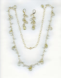 Rutilated Gold Quartz & Silverite GF necklace