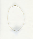 Gold-filled graduated Swarovski Pearl Bar necklace 1